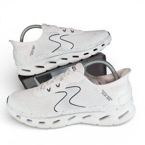 Skechers Slip-ons: Go Walk Glide Step 2.0 Women's 9.5 White Black 125116 Shoes